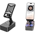 Miniatyrbild 1 av 5: 2-i-1 trådlös Bluetooth-högtalare med telefonhållare, HD-surroundljud Bluetooth-högtalare Svart