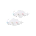 Miniatyrbillede 1 af 4: Sæt med 2 skykroge i form af en sky med stjerner og måne, nøglering, knagerække, frakkestativ, vægknager, børnehåndklædeholdere