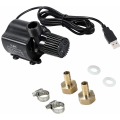 Pikkukuva 1 / 4: Puutarhan suihkulähdepumppu, USB-vesipumppu Puutarhan suihkulähdepumppu Amfibiopumppu 2 messinkisuuttimella ja USB-latauskaapelilla Sukellus Mini-vesipumppu Pon