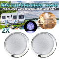 Miniatyrbillede 1 af 4: 2 stk. til campingvogn autocamper 12V 46 LED indvendig loftslampe taglampe
