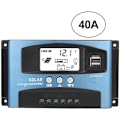 Miniatyrbillede 1 af 5: Solar Charge Controller, Dobbelt USB LCD-display, 12V 24V, MPPT 40A