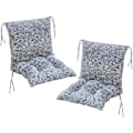 Miniatyrbilde 1 av 4: 2-delte stolputer med ryggdel, ryggpute med stropper, lav ryggpute (stil 14, 40 x 40 cm)
