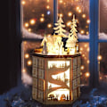 Miniatyrbillede 1 af 5: Kreativ LED Roterende Julekalender 24 Nedtællingsskuffe Kalender til Hjemmet Træ Julepynt