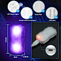Miniatyrbillede 2 af 5: Bilens Ambientelys, 2-pak Touch Bilens Indvendige Lys, Ubegrænset USB-opladning DIY Farverige Bil Dekorative Lys, 7 Farver - 3 Lyseffekter