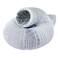Miniatyrbilde 2 av 4: Fleksibel eksosslange i PVC-aluminium 150 mm i lengde 6 m - Ventilasjonsrør for avtrekk, klimaanlegg, tørketromler (Ø150 mm 6 m, hvit)