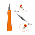 Miniatyrbillede 3 af 3: Skruetrækker til Ring Dørklokke, Macbook, Torx T6 og T15 Spidser, Orange