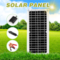Miniatyrbillede 2 af 5: 12 W 12 V solpanel kit med opladningscontroller, USB-port, Outwall monokrystallinsk modul med SAE-tilslutningskabler, autocamper kits, båd, marine