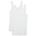 Miniatyrbilde 1 av 4: Kvinners Slim-Fit Tank, 2-pakning (hvit, one size)