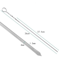 Miniatyrbilde 2 av 5: 20 stk Grillspyd i rustfritt stål for BBQ, flate metallspyd 36cm