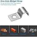 Miniatyrbild 4 av 4: 25 st P-clips för kablar Ett hål i rostfria stålclips fäste för rörklämmor för växthus för fixering av kablar och ledningar Ø 10 mm