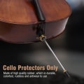 Miniatyrbilde 2 av 5: Cello Endpin Cello End Pin Gummi Munnstykkehette 5 Stykker Bærbar Beskytter Sklisikker Matte Erstatning for Cello Endpin
