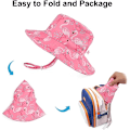 Miniatyrbild 4 av 5: Justerbar baby solhatt barn sommar keps bred brätte för pool/strand/simning/utomhus