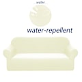 Miniatyrbild 1 av 5: Stretch Soffaöverdrag, Vattentätt och Repskyddande för 1-Sits Soffa, Elegant Mönster med Halkskyddande Skumrullar (4-Sits Soffa, Ljusgrå)-235-300c