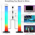 Miniatyrbillede 4 af 5: 2 stk. Smart LED-lysstrimler, 16 millioner farver Bluetooth Smart Ambient Lighting TV, RGB-spilbelysning med APP-fjernbetjening, synkroniser musikregnbue R