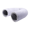 Miniatyrbild 1 av 4: Flexibel avgaslang i PVC-aluminium 150 mm i längd 6 m - Ventilationsrör för fläktar, luftkonditioneringar, torktumlare (Ø150 mm 6 m, vit)