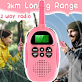 Miniatyrbillede 5 af 5: Børne USB genopladelige walkie talkies med 16 kanaler 2-vejs radio og legetøjslommelygte 3-12 år VOX 3 Mile Walkie Talkie til udendørs eventyr -