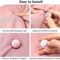 Miniatyrbild 5 av 5: Täcke Fästklämmor, 16 st Duvet Cover Klämmor, Svamprunda Fästklämmor med Knappar, Sovrum Täcke Fästklämma Täcke Överdragsstift med Låda (rosa)