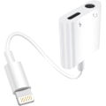 Pikkukuva 1 / 5: Apple MFi -sertifioitu: Kuulokeliitäntäsovitin iPhonelle, 2-in-1 Lightning - 3,5 mm:n ääniliitäntäsovitin, yhteensopiva iPhone 1:n kanssa
