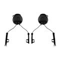 Miniatyrbilde 1 av 5: Hjelm skinneadapter 1 par svart hjelm skinneadapter hengende skinneadapter hjelmholder jakt hørselvern