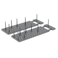 Miniatyrbilde 2 av 4: Organisator for skap, hyller og kjøkkenskuffer, justerbart oppbevaringssystem for matbeholdere, gryter, lokk og mer (1 stk)