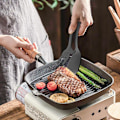 Miniatyrbillede 2 af 4: Køkkentang og 2 i 1 spatel, silikone køkken grillspatel, bøfspatel, varmebestandig pandekagespatel, silikone køkkenspatel til di