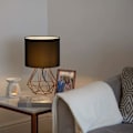 Miniatyrbilde 3 av 5: Bordlampe moderne polyhedral LED bordlampe stue soverom skrivebord nattbord lampe bryter linjelampe gulvlampe