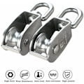Pikkukuva 2 / 5: M15 304 ruostumaton teräs yksipyöräinen, 15 mm yksipyöräinen lohkorulla, nosturin kääntyvä koukku sileä vaijerikaapeli Kuormitus 77lbs/35Kg (6 kpl)