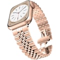 Miniatyrbilde 1 av 4: Kompatibel med Apple Watch-reimer 45 mm 44 mm 42 mm, Herre- og damearmbånd i rustfritt stål