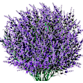 Miniatyrbillede 1 af 5: Kunstige lavendelblomster, kunstig blomsterbuketindretning, falske kunstige planter til indendørs udendørs bryllupshavedekoration - 7