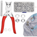 Miniatyrbild 1 av 5: Set med tryckknappar i metall med 150 knappar 9,5 mm Plin-verktyg för installation av kläder, väsksömnadstillbehör