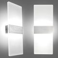 Miniatyrbillede 2 af 5: LED indendørs væglampe, 12W kølig hvid 6000K akryl væglampe, moderne design dekor væglampe til stue, soveværelse, gang, badeværelse (C