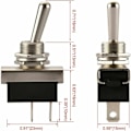 Pikkukuva 4 / 4: 5 kappaleen sarja KN3D-10 metallisia keinukytkimiä 12 V 25 V 25 V 25 A STRAP 2 POSTS 2 PINKS FOR DASURS