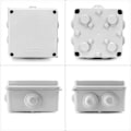 Miniatyrbilde 2 av 5: Koblingsboks, IP65 i ABS-plast, vanntett utvendig, Hvit, 100 x 100 x 70 mm
