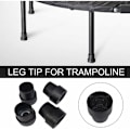 Miniatyrbillede 4 af 5: Sæt med 10 skridsikre gummifødder til trampolin, nemme at installere - Solide latex trampolintilbehør til runde fødder på 2,5 cm - sort