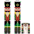 Miniatyrbild 1 av 5: 2-pack Jul Nötknäppare Banner (30 x 180 cm), Dörrskylt, Nötknäpparsoldat Dörr med LED-lampor Jul Veranda Banner, för Julhelgsfest
