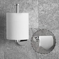 Pikkukuva 4 / 5: On ja off -wc-paperiteline, ensiluokkainen tuki ilman porausta, ovellinen wc-paperiteline ruostumatonta terästä keittiöön ja kylpyhuoneeseen, hopeanvärinen