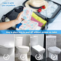 Pikkukuva 5 / 5: 24 kpl kertakäyttöisiä WC-istuimia, kannettavia WC-istuimen suojuksia, koko 65x60 cm, yksittäin pakattu, liukumaton WC-istuin aikuisille ja lapsille