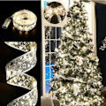 Miniatyrbild 1 av 5: Silverfärgad Sapin Stepped LED Ljusslinga för julgransdekoration - (Varmt ljus) Längd: 5m
