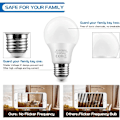 Miniatyrbild 4 av 5: Set med 6 standard LED-lampor E27-sockel 9W motsvarande 75W kallvitt 6500K 780LM, A60 LED-lampa klassisk form 220° vinkel