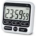 Miniatyrbillede 1 af 5: Digital køkkentimer med lydløs/høj alarmkontakt, 24 timers ur og alarm, hukommelsesfunktion, perfekt til børn, lærere og madlavning (sort)