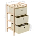 Pikkukuva 2 / 5: Säilytyshylly 3 koria beige setripuu