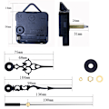 Miniatyrbild 2 av 5: Högvridmoment Tyst Kvartsurverk Mekanismer med Visare Batteridriven, Väggur Mekanism Delar Motor Byte DIY Klockrörelse Kits