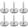 Miniatyrbilde 1 av 5: 6 stk. Justerbare møbelben Nivelleringspute Base Ben Bord Stol Justerbar Gulvbeskytter M6 x 25mm