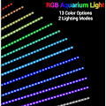 Miniatyrbillede 2 af 5: 28 cm LED Akvarielys med Fjernbetjening, Undervandslys med Timer til Ferskvandsakvarium, Fuld Spektrum Belysning til 30-50 cm Akvarier