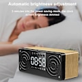 Miniatyrbild 3 av 4: Träklocka Bluetooth-högtalare Mobil Hemdator Liten Högtalare gul trästruktur