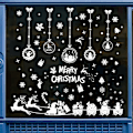 Miniatyrbild 4 av 4: 1 set fönsterdekaler jul fönsterdekorationer jul fönsterdekaler med snögubbar renar snöflingor tallar (vit älg ceder)