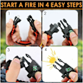 Miniatyrbild 4 av 5: Set med 3 armband i utomhusöverlevnads-paracord för camping, vandring, multifunktionsverktyg, eldstarter, kompass och visselpipa