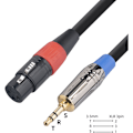 Miniatyrbillede 5 af 5: XLR Jack 3,5 mm kabel, hun XLR mikrofonkabel til 3,5 mm mini jack til videokameraer, digitale spejlreflekskameraer, computeroptagelsesenhed osv. - 1 m