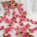 Miniatyrbillede 5 af 5: Stykker af kunstige kirsebærblomsterranker, hængende planter, silkegarland, falske kirsebærblomster til hjemmet, haven, murhegnet, interiøret