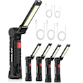 Miniatyrbillede 1 af 5: Site tripper 5 stk. arbejdslampe COB Genopladelig LED LED Atelier COB Lommelygte Lampe Lampe Lampe LED Gå med magnetisk base Inspektionslampe til h